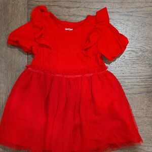 Cat & Jack Red Ruffle Dress